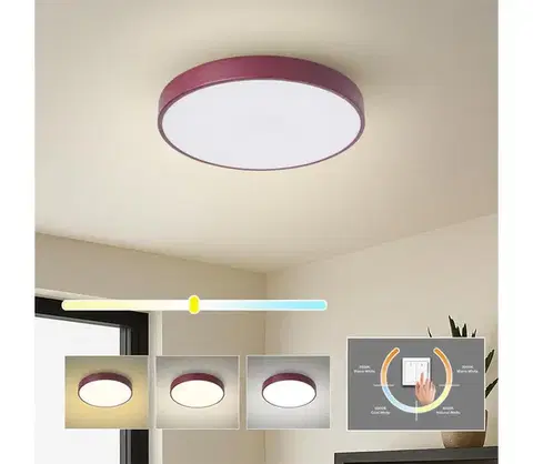 Svietidlá BRILAGI - LED stropné svietidlo POOL LED/36W/230V 3000/4000/6000K 30 cm bordová BRI681