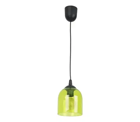 Svietidlá  Luster na lanku CHRIS 1xE27/60W/230V pr. 11 cm zelená 174