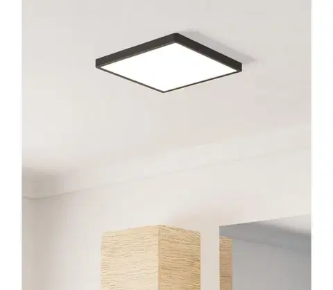 Svietidlá Eglo 901331 - LED kúpeľňové stropné svietidlo FUEVA LED/13W/230V 29x29 cm IP44 čierne 901331