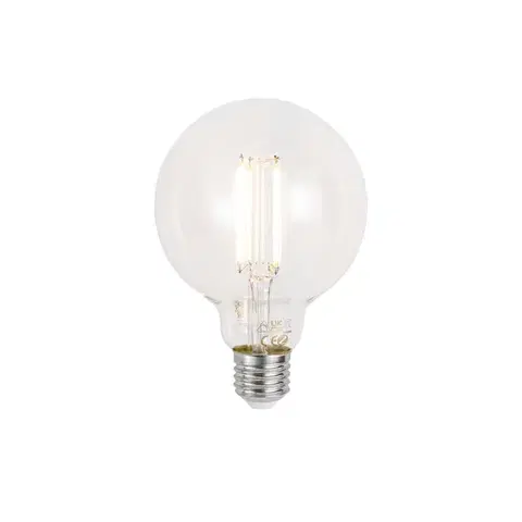LED osvetlenie Inteligentná stmievateľná LED žiarovka E27 G95 číra 7W 806 lm 2700-6500K Zigbee