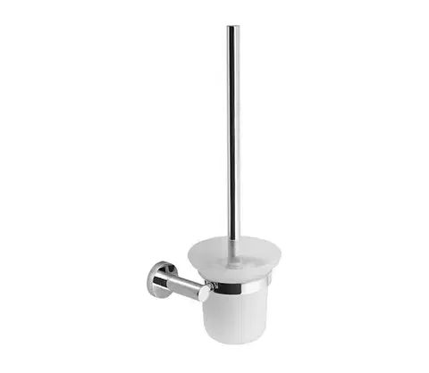 Svietidlá Sapho - Nástenná WC kefa X-ROUND mliečne sklo/lesklý chróm XR323