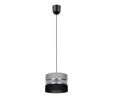 Svietidlá  Luster na lanku CORAL S 1xE27/60W/230V čiernošedá 0618