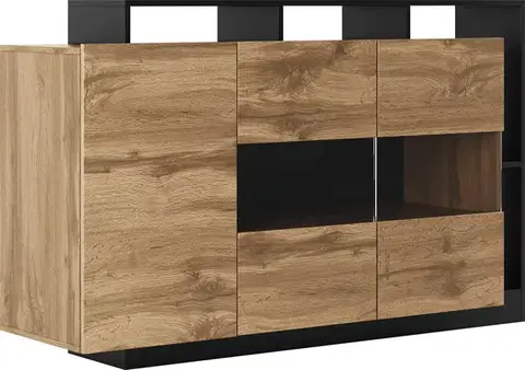 Komody a skrinky KALI komoda 3D, apalačský dub/antracit