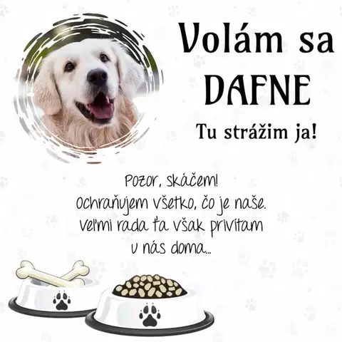 Tabuľky s venovaním (darčeky) Obraz na stenu - Tabuľka nad pelech pre maznáčika