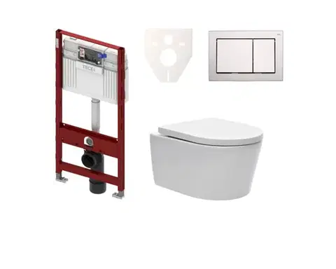 Záchody Cenovo zvýhodnený závesný WC set TECE do ľahkých stien / predstenová montáž + WC SAT Brevis SIKOTS3W3 SIKOTS3W3