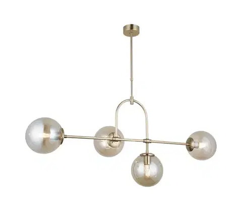 Svietidlá  Luster na tyči POLINO 4xE27/40W/230V zlatý 341LCA1251