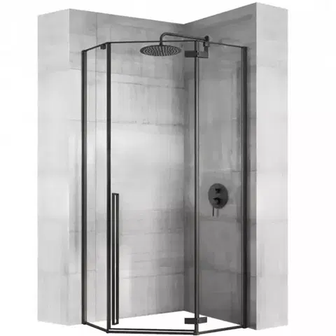 Sprchové kúty Sprchový kút Diamond Rea K5623 100x100x195 black