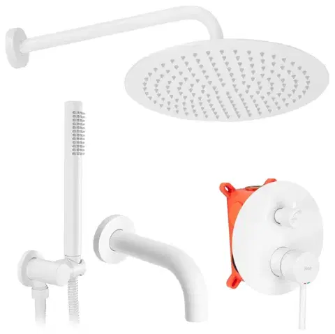 Kúpeľňové batérie REA REA - Sprchový set s batériou 150mm Lungo biela + BOX REA-P6611
