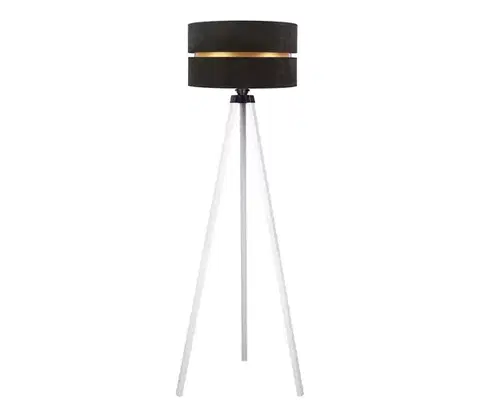 Lampy  - Stojacia lampa DUO 1xE27/60W/230V pr. 44 cm čierna/biela AS0465+DU83525