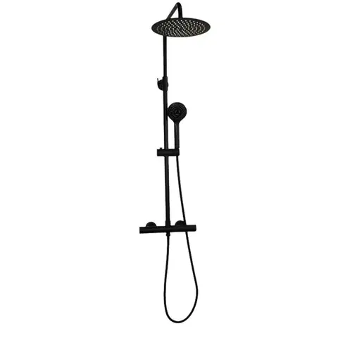Sprchy a sprchové panely OLSEN SPA - Termostatický nástenný set NAUPLIOS 250 BLACK BAPG2111A2B