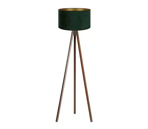 Lampy BRILAGI - Stojacia lampa VELVET 1xE27/60W/230V wenge/zelená AS0462+DU82474