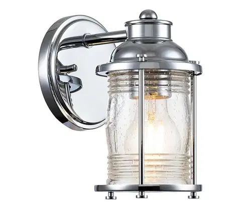 Svietidlá Elstead Quintiesse QN-ASHLANDBAY1-PC-BATH-Vonkajšie nástenné svietidlo ASHLAND BAY 1xE27/60W/230V IP44 QN-ASHLANDBAY1-PC-BATH