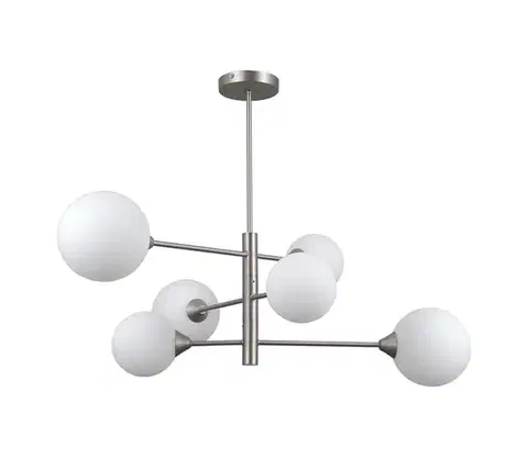 Svietidlá  PND-55342-6-SN - Luster na tyči EVORA 6xG9/5W/230V nikel PND-55342-6-SN