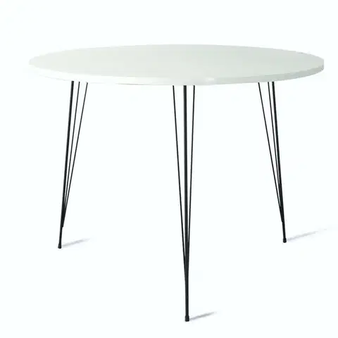 Konferenčné stolíky Jedálenský stôl Sandalf Shiny White