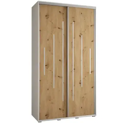 Šatníkové skrine Skriňa 45 Canaris 12 140 biela/artisan/silver