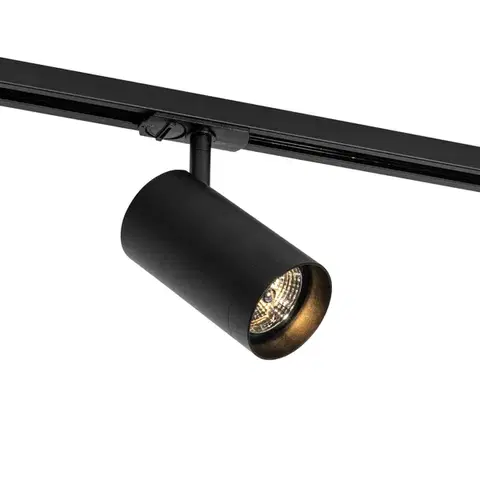 Koľajnicové svetelné systémy Moderné čierne bodové svetlo pre 1-fázový koľajnicový systém 70 mm - Iconic Jeana Luxe