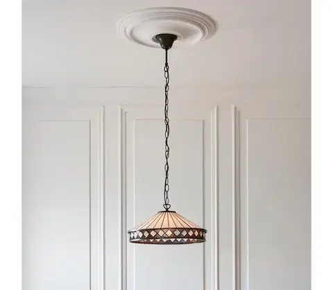 Svietidlá Endon 112196 - Závesný luster na reťazi Tiffany FARGO 1xE27/60W/230V priemer 41,5 cm 112196