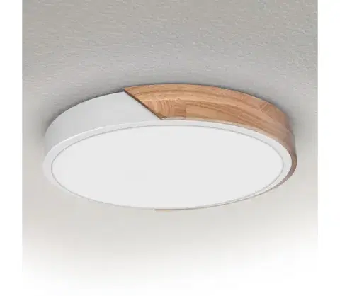 Svietidlá BRILAGI - LED stropné svietidlo PILANA LED/24W/230V dub/biela pr. 30 cm WO800-OEM25-30