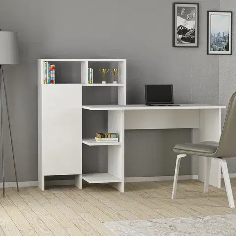 Písacie stoly Písací stôl Bugra - White