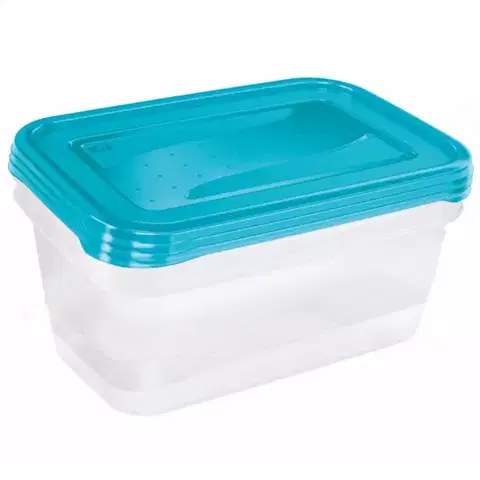 Dekorácie a bytové doplnky Sada dóz na potraviny - obdĺžnik 3x1,25l
