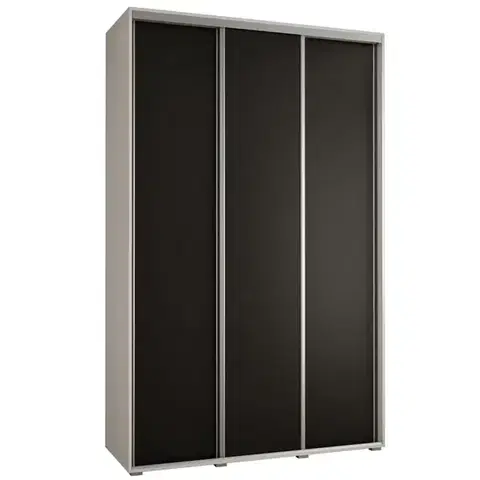 Šatníkové skrine Skriňa 45 Canaris 1 160 biela/čierna/silver