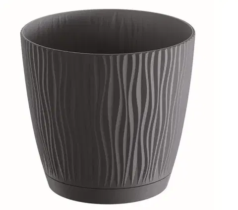 Kvetináče PROSPERPLAST - Kvetináč SANDY 16,8cm antracit