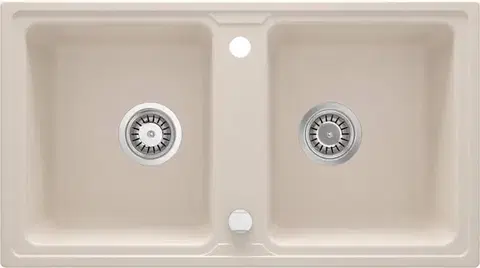Kuchynské drezy DEANTE DEANTE - Zorba beige - Granitový drez, 2 - bowl ZQZ_5203