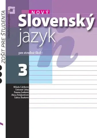 Slovenský jazyk Nový Slovenský jazyk pre SŠ 3. roč. – Zošit pre študenta - Kolektív autorov