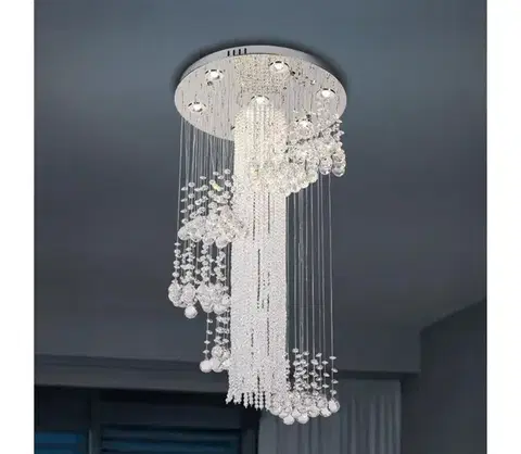 Svietidlá  LED krištáľové stropné svietidlo NAURU LED/24W/230V priemer 45 cm lesklý chróm + diaľkový ovládač N3011