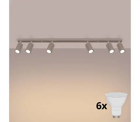 Svietidlá BRILAGI - LED bodové svietidlo CRESTO 6xGU10/10W/230V taupe BR.1766