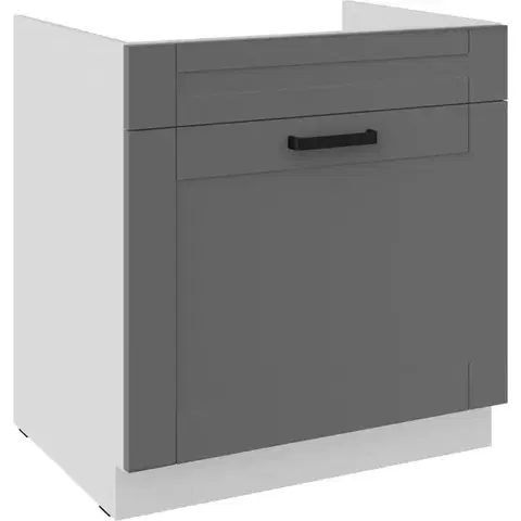 Kuchynské skrinky stojace Kuchynská skrinka Luna dustgrey/biely 80ZL 1S BB