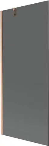 Sprchové dvere MEXEN/S - Next vaňová zástena FIX 80 x 150, grafit, meď kartáčovaná 895-080-000-00-40-65