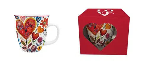 Hrnčeky, šálky, podšálky DUO - Hrnček 650ml COLORFUL HEARTS 4