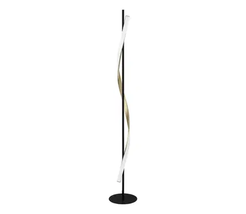 Lampy Eglo 902138 - LED stmievateľná stojacia lampa CONAPRATO LED/20W/230V čierna/zlatá 902138