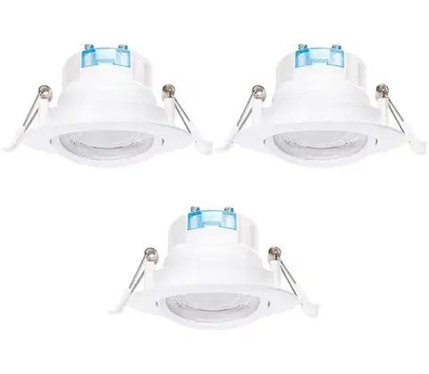 Svietidlá  B.V.  - SADA 3x LED zapustené stropné svietidlo LED/5W/230V 3000K pr. 8,5 cm biele B10405J49