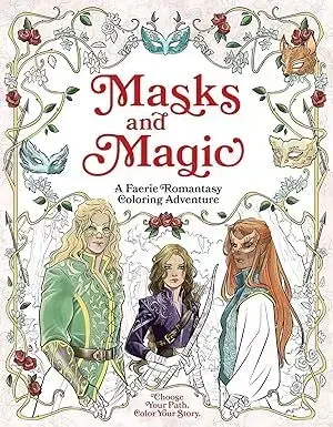 Maľovanky pre dospelých Masks and Magic - Erin Kwong