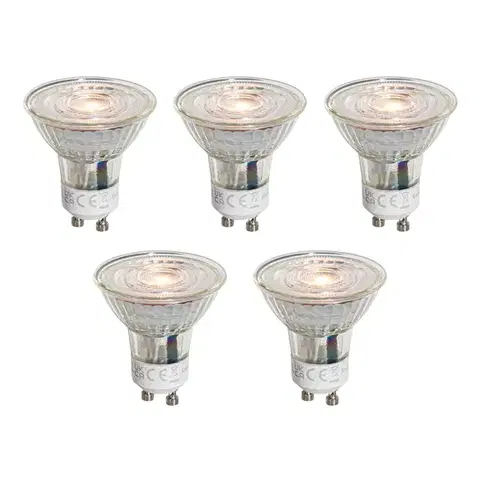 LED osvetlenie Sada 5 LED žiaroviek GU10 50 mm číra 4,5 W 360 lm 2700 K