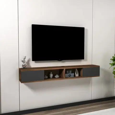 TV stolíky TV stolík Mayer - Light Walnut, Anthracite