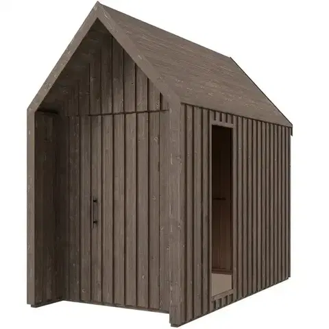 Drevené domčeky na záhradu Záhradný domček Swedish Barn 1629 hnedá V2