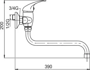 Kuchynské drezy NOVASERVIS NOVASERVIS - Drezová umývadlová batéria 150 mm Metalia 55 chróm 55078,0