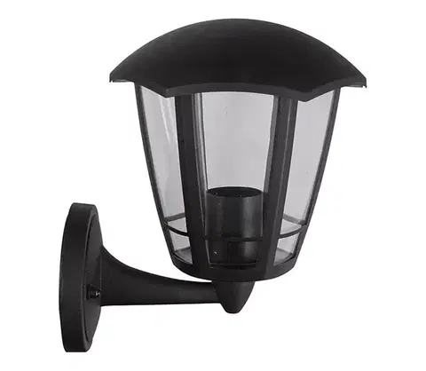 Svietidlá Eurolamp Vonkajšia nástenná lampa 1xE27/42W/230V IP44 čierna 154-55405