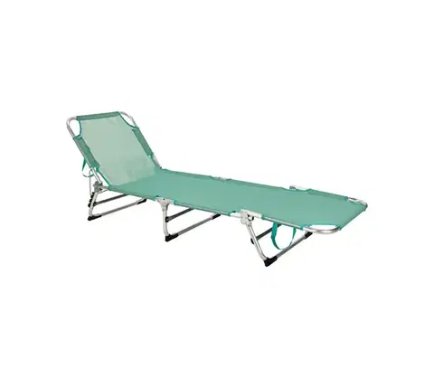 Záhradné stoličky a kreslá Koopman Zložiteľné polohovateľné ležadlo SUNO 56x190 cm tyrkysové LF4000110