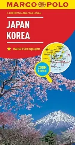 Ázia Japonsko, Korea - mapa 1:2 mil.