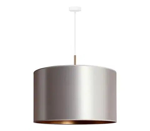 Svietidlá  - Luster na lanku CANNES 1xE27/15W/230V pr. 50 cm strieborná/medená 602334