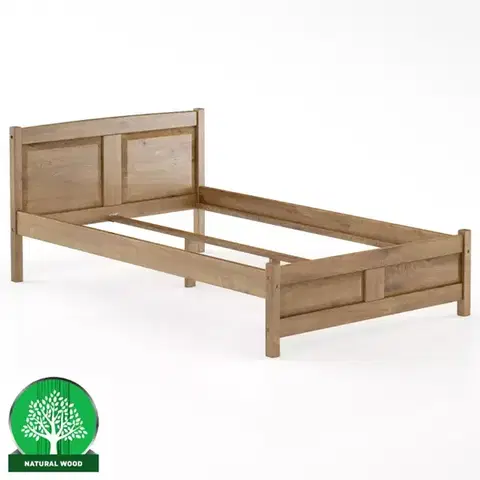 Drevené postele Posteľ borovica LK104–120x200 dub