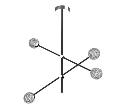 Svietidlá  Luster na tyči PAKSOS 4xG9/5W/230V čierna A0032-341