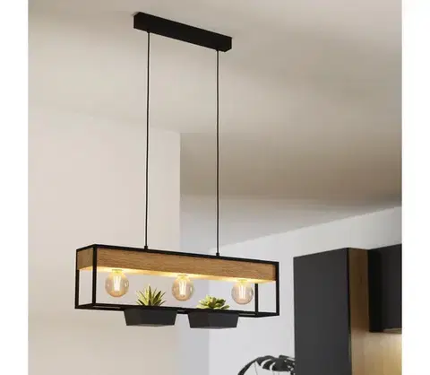 Svietidlá Eglo 900349 - Luster na lanku LIBERTAD 3xE27/40W/230V 900349