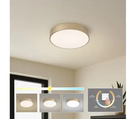 Svietidlá BRILAGI - LED Stropné svietidlo POOL LED/36W/230V 3000/4000/6000K pr. 30 cm zlaté BRI1013