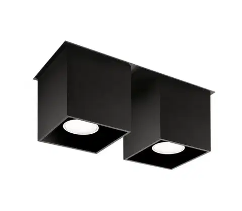 Svietidlá  SL.0063 - Bodové svietidlo QUAD 2 2xGU10/40W/230V čierna SL.0063