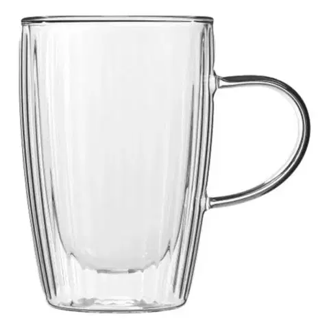 Hrnčeky a šálky Kinekus Pohár sklo dvojstenný CURLY 350ml, sada 2ks
